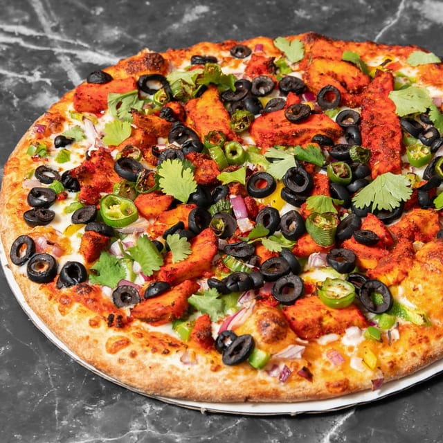 Butter Chicken Pizza.