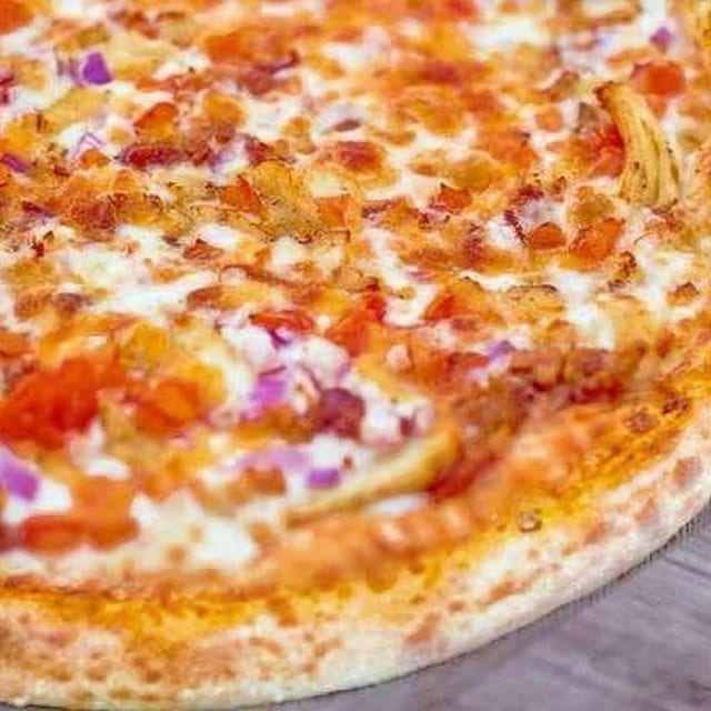 BBQ Chicken Pizza.