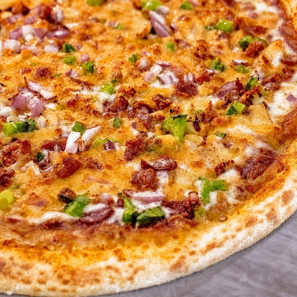 Garlic Chicken Pizza.