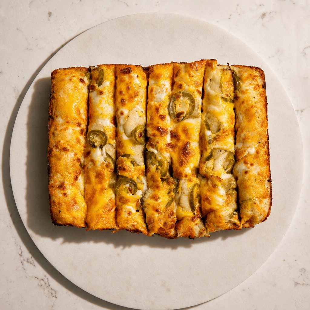 Cheesy Jalapeno Breadsticks.
